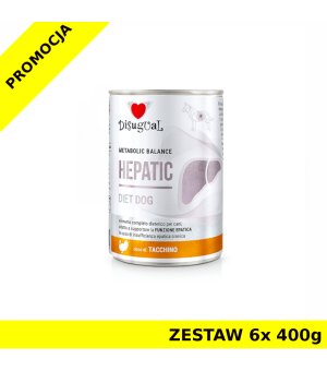 Disugual Veterinary Dog Hepatic Indyk ZESTAW 6x 400g