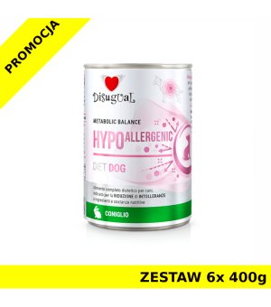 Disugual Veterinary Dog Hypoallergenic Królik ZESTAW 6x 400g