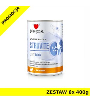 Disugual Veterinary Dog Struvite Indyk ZESTAW 6x 400g
