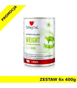 Disugual Veterinary Dog Weight Wołowina ZESTAW 6x 400g