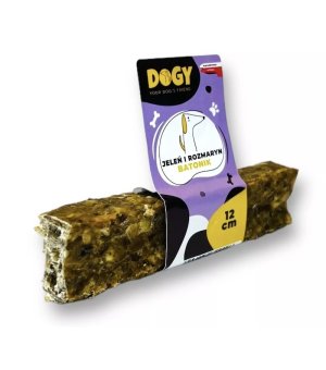 DOGY - Batonik 99% Jeleń z rozmarynem i rokitnikiem 12cm