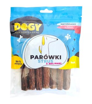 DOGY - Parówki Struś z Malinami 7szt.