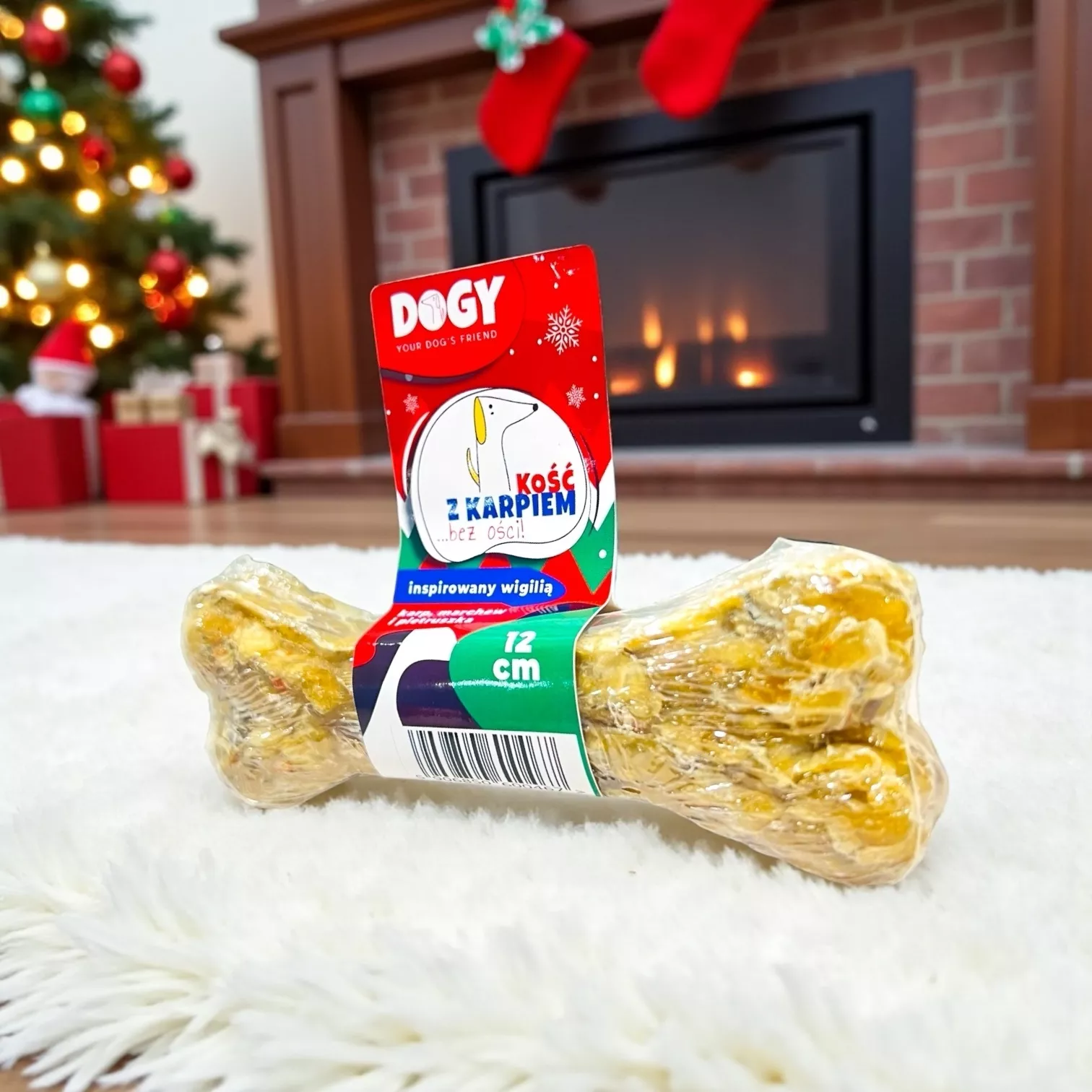 🎄🎁 DOGY - Świąteczna edycja Kość z Karpiem... bez ości! 12cm