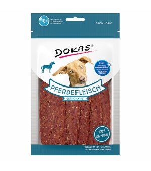 DOKAS Smaczki dla psów Paski Konina 60g