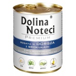 Karma mokra dla psa Dolina Noteci z dorszem i brokułami puszka 800g