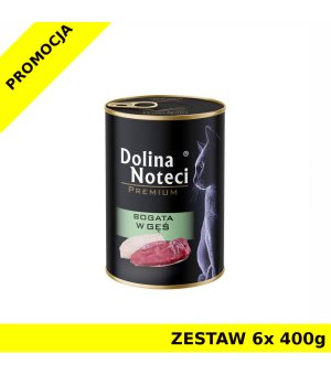 Dolina Noteci karma mokra dla kota bogata w Gęś ZESTAW 6x 400g
