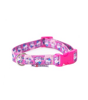 EL PERRO Obroża CLICK FUNNY M 2,5cm (32-49cm) - jednorożce