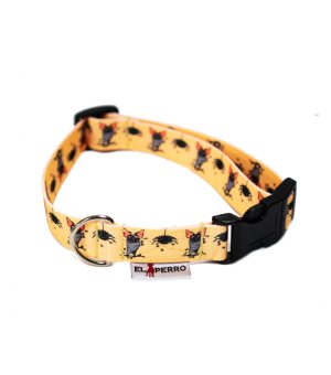 EL PERRO Obroża CLICK FUNNY S 2,5cm (28-39cm) - nietoperze