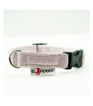 EL PERRO Obroża DISCO PUPPY CLICK S 2cm (20-25cm) - pudrowy róż