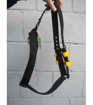 EL PERRO Szelki dla psa BICOLOR 64-75/61-71 cm; 3cm XL czarno-żółte