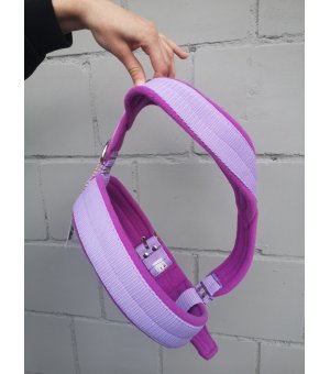 EL PERRO Szelki dla psa FLEECE COMFORT 52/70-83cm L 4cm fioletowe z fioletowym polarem