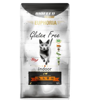 Euphoria Gluten Free Cat Indoor karma dla kota Indyk z Gęsią 1,5kg