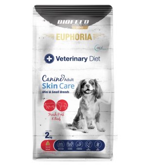 Euphoria VET Canine Adult Skin Care Fresh Pork and Beef - wsparcie zdrowej skóry i sierści XS/S 2kg