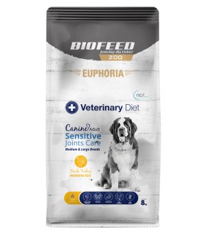 Euphoria VET Canine Sensitive Joints Care Mono Turkey - karma sucha dla psów z problemami ze stawami M/L 8kg