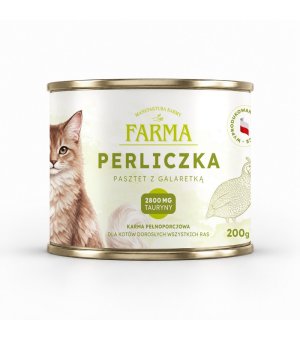 Farma karma mokra dla kota monobiałkowa Perliczka 200g