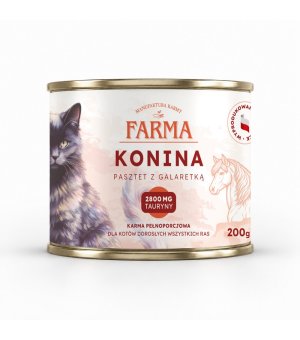 Farma karma mokra dla kota monobiałkowa Konina 200g