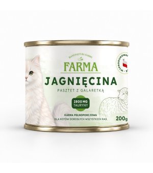 Farma karma mokra dla kota monobiałkowa Jagnięcina 200g
