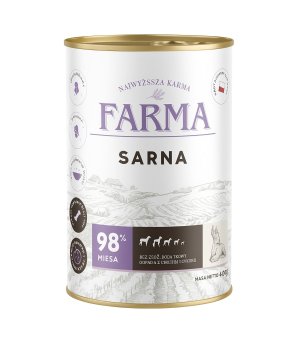 Farma karma mokra dla psów dorosłych Select Monobiałkowa Sarna 400g