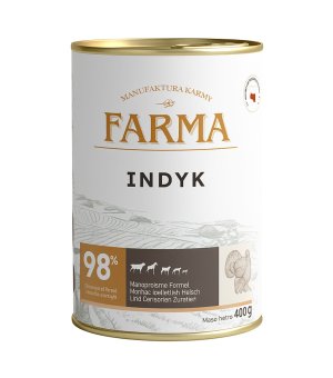 Farma karma mokra dla psów dorosłych Select Monobiałkowa Indyk 400g
