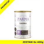 Farma karma mokra dla psów dorosłych Select Monobiałkowa Sarna ZESTAW 6x 400g