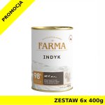  Farma karma mokra dla psów dorosłych Select Monobiałkowa Indyk ZESTAW 6x 400g