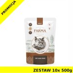 Farma karma mokra dla psów dorosłych Dziczyzna saszetka ZESTAW 10x 500g