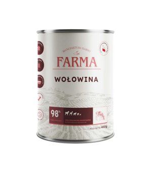 Farma karma mokra dla psów dorosłych Select Monobiałkowa Wołowina 400g