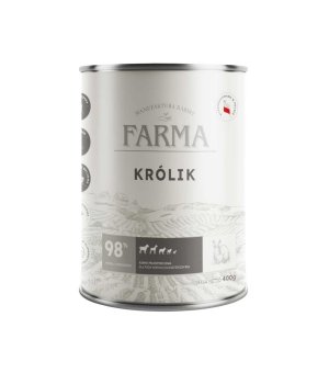 Farma karma mokra dla psów dorosłych Select Monobiałkowa Królik 400g