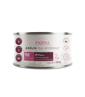 Farma karma mokra dla szczeniąt Select Monobiałkowa Królik 200g