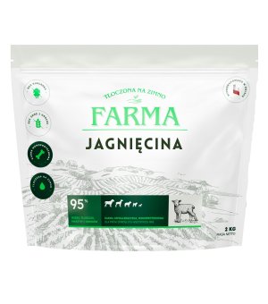 Farma karma tłoczona na zimno dla psów dorosłych Jagnięcina 2kg