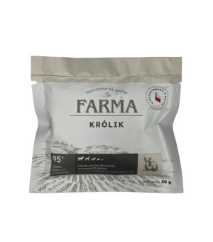 Farma karma tłoczona na zimno dla psów dorosłych Królik 50g - próbka