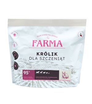 Farma karma tłoczona na zimno dla szczeniąt Królik 2kg