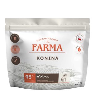 Farma karma tłoczona na zimno dla psów dorosłych Konina 2kg