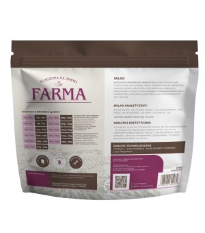 Farma karma tłoczona na zimno dla psów dorosłych Kaczka 2kg
