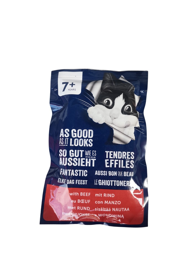 Felix Fantastic Senior 7+ mokra karma dla starszego kota Wołowina w galarecie 85g