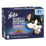 Felix Fantastic Senior 7+ mokra karma dla starszego kota w galarecie 12x 85g ZESTAW MIX