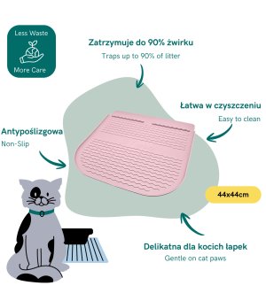 FIBOO Fiblitter Air mata przed kuwetę różowa