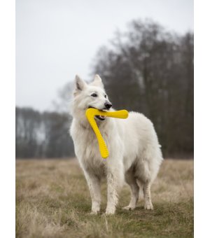 FIBOO Fiboom Żółty 2w1 – szarpak i zabawka do rzucania dla psa