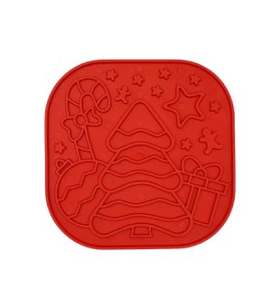 🎄🎁 FIBOO Mata Lolipop XMAS - Lick mata czerwona 19x19cm 