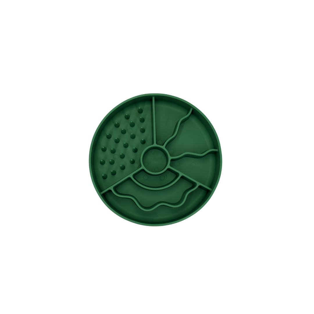 FIBOO Slow Fiboowl MINI - Miska spowalniająca jedzenie 15cm butelkowa zieleń