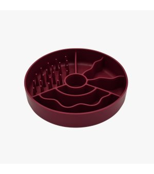 FIBOO Slow Fiboowl - Miska spowalniająca jedzenie 19cm bordowa