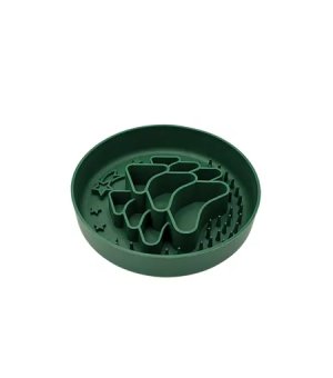🎄🎁 FIBOO Slow Fiboowl XMAS - Miska spowalniająca jedzenie ciemno zielona z choinką