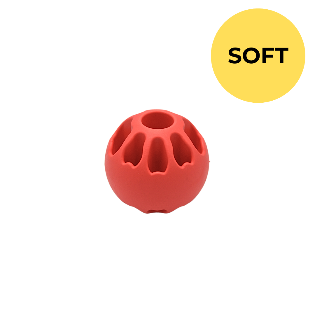 FIBOO Snack Fibooll SOFT piłka na przysmaki Koralowy 8cm