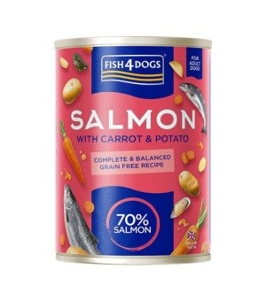 Fish 4 Dogs karma mokra dla psów Łosoś z Marchewką i Ziemniakiem 395g