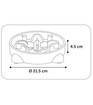 FLAMINGO SLOW FEEDER MISKA M 800ML NIEBIESKA