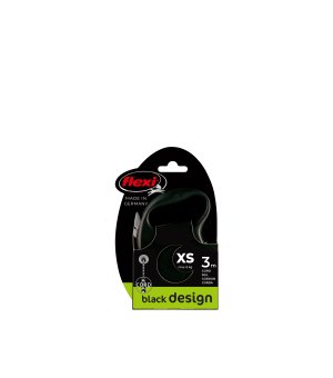 Flexi BLACK DESIGN linka XS 3m - CZARNY