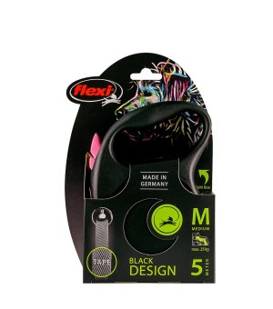 Flexi BLACK DESIGN taśma M 5m - RÓŻOWY