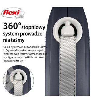 Flexi Comfort Plus L taśma 5m - szary