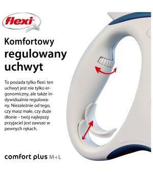 Flexi Comfort Plus L taśma 8m - niebieski