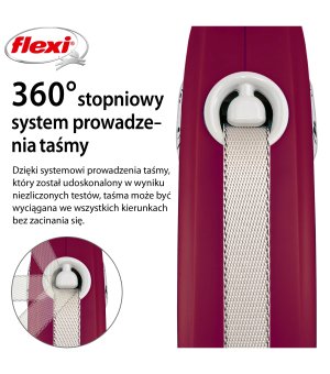 Flexi Comfort Plus M taśma 5m - czerwony